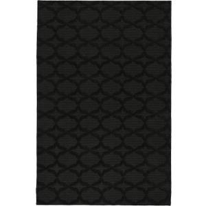 Garland Rug Sparta Non Slip Polypropylene 4 Ft. X 6 Ft. Black Area Rug- Ideal for Living Rooms & Hallways, Stylish & Durable for High-Traffic Areas