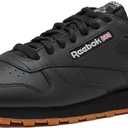 Reebok Classic Leather Sneakers for Men - Black or White Tennis Mens Shoes, Core Black/Pure Grey5/Reebok Gum3, 11.5