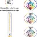 E26 Tube Bulbs 40 Watt Dimmable Light Bulb 3000K Soft White T10 Edison Style Filament Light Bulb 4W LED Edison 8.9 Inch Long Tubular Bulb 400Im Clear Glass,4 Pack.