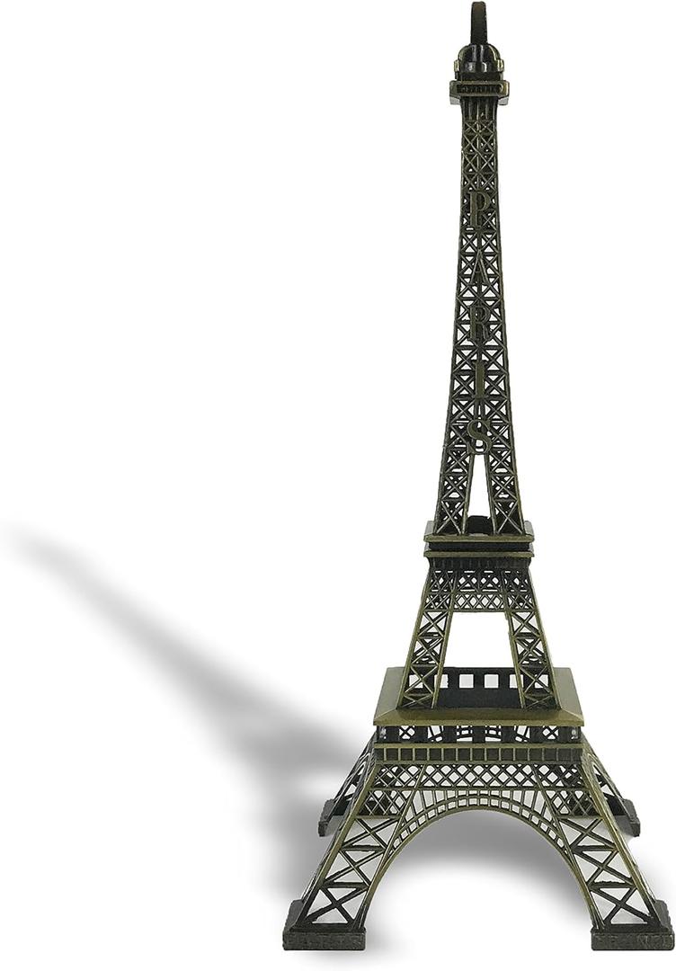 allgala 15" Eiffel Tower Statue Decor Alloy Metal, Bronze