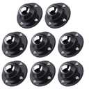 PlusRoc 8 Pack Self Adhesive Caster Wheels 1 Inch for Appliance Sliders Rollers, Load Capacity 28LBS Per Wheel, Low Profile Swivel Wheels for Furniture Storage Bins, Black