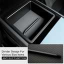 Car Armrest Organizer for Tesla Model 3 Highland 2024-2025 Model Y Juniper Armrest Upper Storage Box(Not Compatible with Mode 3 2017-2023 & Model Y 2019-2024)