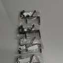 4 Pack Stocking Holders for Mantle for Christmas Decorations,2 in 1 Mantle Garland Holder for Hanging Christmas Stockings,No Drilling Required & Adjustable Garland Hanger, Metal(Black)