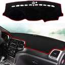YOFAMO Dashboard Cover Dash Cover Mat Pad Carpet Custom for Jeep Grand Cherokee 2011-2021 Accessories(NOT for Jeep Cherokee & Grand Cherokee L) Anti-Skid Center Console Protector Cover Mat(Red Edge)