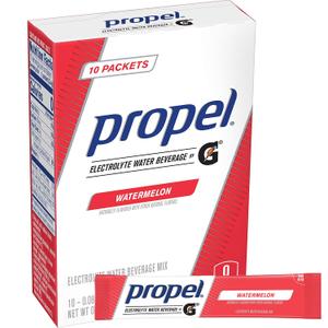 Propel Water Beverage Powder Mix with Electrolytes and Vitamins, Watermelon, .08 Ounce Packets, 10 Count (EXP 10/18/25)