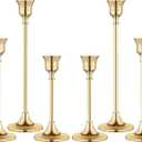 Candlestick Holders, Taper Candle Holder for Candlesticks Gold Brass Vintage Candle Stick Candle Holders Candelabra Candle Holder for Fireplace Party Dining Home (2sets)