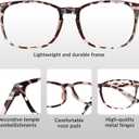 2 x Blue Light Glasses for Woman Men | 99% Blue Light Blocking Glasses for Computer Gaming TV Phone Screen Square Frame | Anti Eyestrain & UV Glare Protection - 5 Pair (5 Pack Mix Color-1)