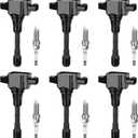 Set of 6 Ignition Coil Packs & Iridium Spark Plugs For Nissan Murano Maxima Altima Pathfinder For Infiniti G35 EX35 JX35 2009 2010 2011 2012 2013 2014 2015 2016 3.5L V6 Coils Spark Plugs UF550
