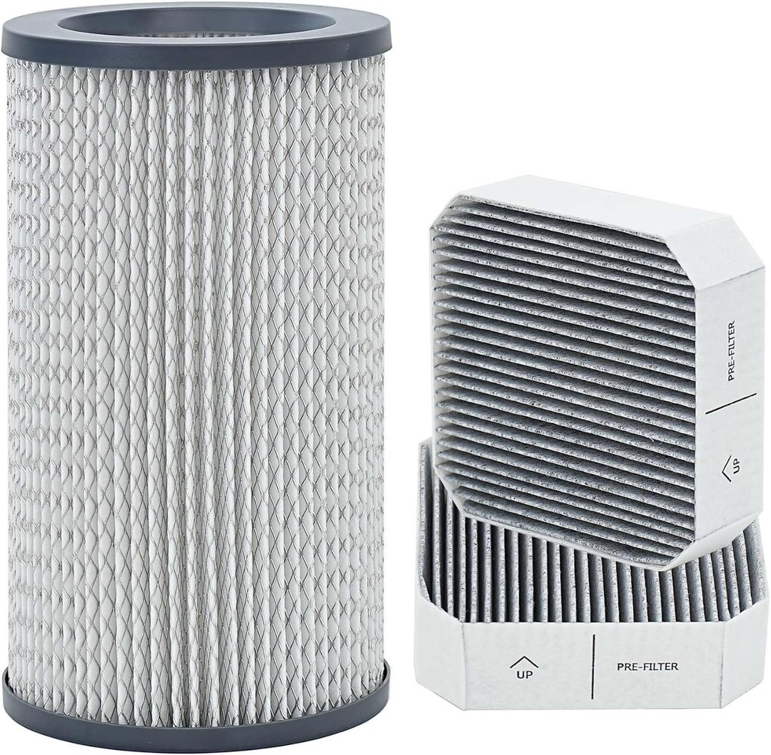 3 Pack Replacement Filter Set Compatible with Molekule Air Purifier, 1 Pack PECO-Filter and 2 Pack Pre-Filter, High-Efficiency Activated Carbon 2-in-1 Air Clean Filtration System