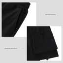 Cargo Shorts Women Y2K Baggy Knee Length Athletic with Pockets Hiking Waterproof Black Pants Men Summer Outfits (Black), Large