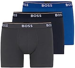BOSS Men's Stretch Cotton Boxer Briefs 3 Pack L