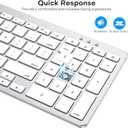 OMOTON Wired Keyboard Compatible with Mac, with Dual Interface (USB and Type-C), Numeric Keypad Compatible with MacBook Pro/Air, iMac, Mac mini/Pro Laptop, Silver