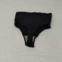 Middle Waist Abdomen Control Panties Briefs Body Shaper Butt Lifting Invisible Thongs Shapewear Underwear for Women Medium Black