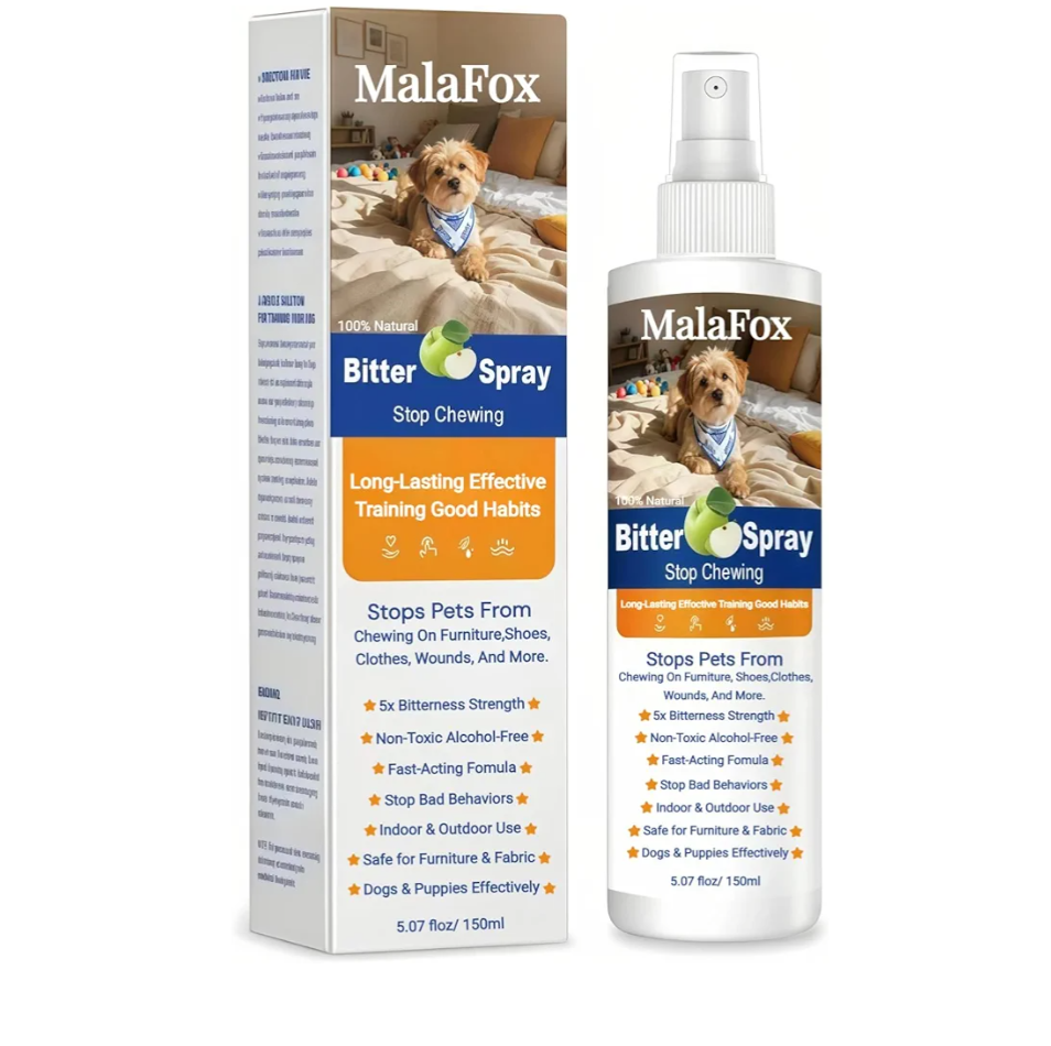 Effectively | Bitter Apple Spray for Dogs：No Chew Spray for Dogs,Specially Designed to Prevent Dogs from Chewing and Licking Furniture and belongings (Non-Toxic and Alcohol-Free)