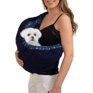 Pet Sling Carrier, OrgMemory Adjustable Bag, Small Dog Cat Outdoor Shoulder Carrier Most Suitable: 3-8 lbs (Blue Plaid)