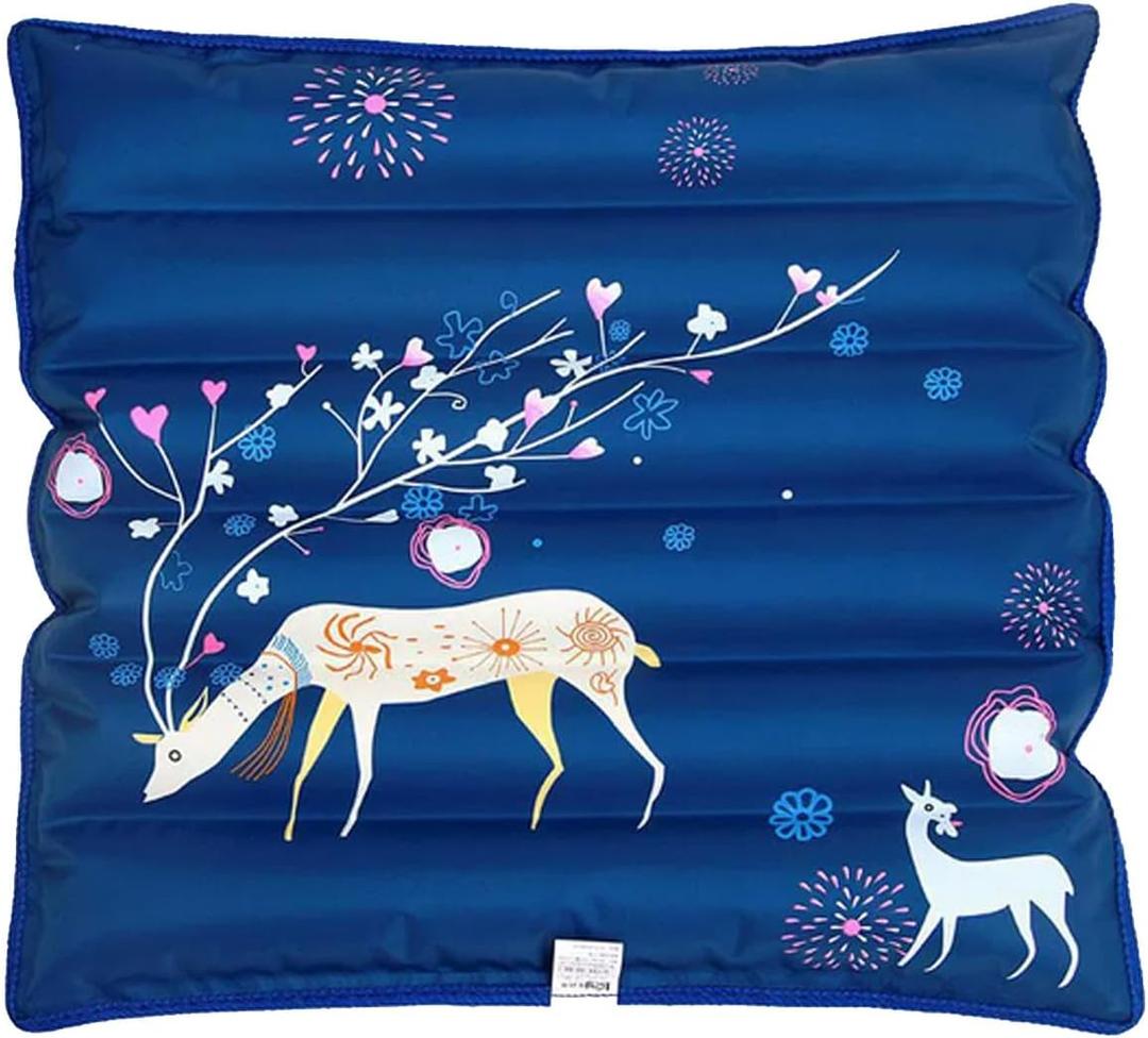 Cooling Mat, Cool Pillow Ice Pillow,Water Cooling Seat Cushion for Office Chair & Car Seat Cushion, Soft Summer Ice Water Pad,Children,Student,Office,Car (deer45*45cm+Ice Crystal)