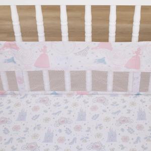 Disney Sweet Princess Pink, Light Blue, and White Cinderella Secure-Me Crib Liner