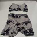 SUUKSESS Women Seamless 2 piece Workout Sets Strappy Padded Sports Bra Booty High Waisted Shorts Outfits (Black Grey, XS)