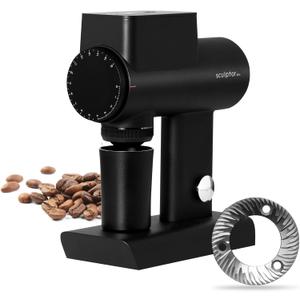 TIMEMORE Sculptor 064S Flat Burr Coffee Bean Grinder, Electric Espresso Grinder with Stepless Coarseness Adjustment, Suitable for Pour over, French Press, Cold Brew - Black