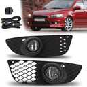 Fog Lights Lamps Replacement for 2008-2014 Mitsubishi Lancer Sedan 4-Door Fog Light Compatible with H11 12V 55W Bulbs Switch and Wiring Kit
