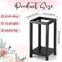 Geelin 10 Pcs Wooden Wedding Lantern Centerpiece Candle Lantern Table Wooden Candle Holder Decorative for Wedding Party Table Valentine Decor(10.59 in,Black)
