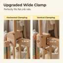 let's make Baby Crib Mobile Arm - Wooden Mobile Arm with Height Adjustable360 Rotatable Upgraded Arched Base Nursery Mobile Holder for Crib Mobile Hanger Baby Crib Attachment Nursery Decor