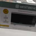 West Bend Microwave Oven 900-Watts Compact with 10 Power Levels and 6 Pre Cooking Settings, Speed Defrost, Electronic Control Panel and Glass Turntable, 0.9-Cu.Ft., Stainless Steel