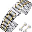 Metal Watch Band Stainless Steel 16mm Watch Strap Bracele Replacement Bands
