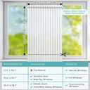 DOWELL Window Privacy Film, Frosted Glass Window Film, Static Cling Glass Vinyl, Heat Blocking Frosting Coverings, Removable Door Stickers for Home Office, Non-Adhesive, Reusable, 23.6 x 157.5 inches, 23.6" X 157.4"
