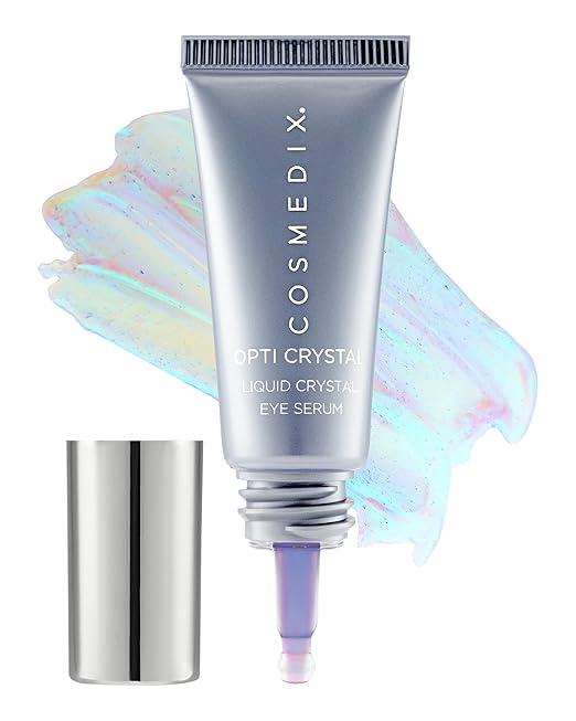 COSMEDIX Under Eye Serum for Dark Circles & Puffiness, Opti Crystal  Lifting & Firming Liquid Serum for Fine Lines & Wrinkles  Brightening, Moisturizing, & Hydrating Anti Aging Eye Puffy Bags Serum