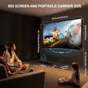 Projector Screen with Stand, Portable Projector Screen and Stand, 60 Inch 16:9, Outdoor Projection Screen, Aluminium Frame, Lightweight and Compact, Easy Setup, Idea for Home Cinema, Backyard Party.