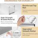 No Drill Top Down Bottom Up Blackout Cellular Shades 29.5"W x 64"H