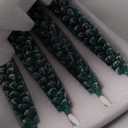 Christmas Decorations Indoor, Christmas Decor-Christmas Tree Taper Flameless Candles Battery Operated with Remote Timer, Xmas Candlestick Home Table Mantel Room Decor, 4 Pack(Green&White) Large, 11.4"