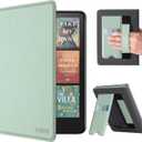 CoBak Case with Stand for Kindle Paperwhite 12th Gen 2024 Released (7") & Kindle Colorsoft Signature Edition - Durable PU Leather Cover with Auto Sleep Wake, Card Slot, Hand Strap Feature, Sage Green