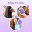 FHI Heat UNbrush Plus Curly Hair Brush for Gentle & Effective Detangling on Wet or Dry Fragile Hair Types Detangler Brush w/ 84 UltraFlex Bristles, Ultra-light, Vented, Anti Static Hairbrush