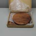 Demigo Indoor Plant Stand, Acacia Wooden Decorative Plant Shelf with Spill-Proof Tray, Stable 8 Tall Flower Holder for Heavy Pots, Gardening Display for Decor Living Room Patio - Dark Brown (Medium)