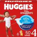Huggies Size 4 Diapers, Little Snugglers Baby Diapers, Size 4 (22-37 lbs), 50 Count (2 Packs of 25)