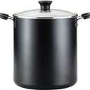 T-fal Specialty Nonstick Stockpot With Lid 12 Quart, Oven Broiler Safe 350F, Stay-Cool Handles, Kitchen, Cookware, Pots and Pans, Stock Pot, Soup Pot, Cooking Pot, Dishwasher Safe, Black