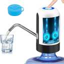 Myvision Water Dispenser for 5 Gallon Bottle,Portable USB Charging Electric Water Pump, Drinking Water Jug Pump for Home, Kitchen, Living Room, Office,Camping,Universal for 3-5 Gallon (White)