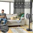 Standing Fan, Oscillating Pedestal Fan with Remote Control, Electric Fans for Home, Air Circulator Fan Floor Fan for Room Office Garage, Three Height Settings and Timer Function, Three Speeds