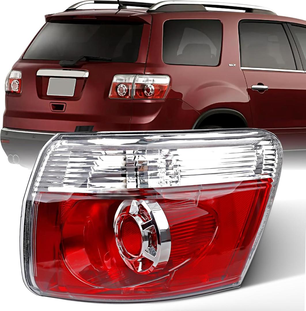 Brake Tail Light for GMC Acadia 2007-2012 - GM2801216 Rear Taillight Assembly for 20912756 and 19419021 - Outer Tail Lamp for Passenger Right Side RH