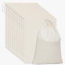 15 Packs Muslin Bags with Drawstring Canvas Large Storage Cloth Bags Bulk Cotton Reusable Grocery Sacks DIY Craft Sachet Sacks for Party Wedding Home Storage, Natural Color(13.8 x 10 Inches)