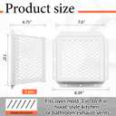 Pasimy 1 Pcs 7" l x 7" W x 5" H White Stainless Steel Universal Vent guard, Easy Installation outside dryer vent cover Hood-style Kitchen Bathroom Exhaust Vents Cover