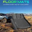 YHTAUTO Automotive Floor Mats for Acura MDX 2022-2026 | TPE All Weather Car Mats, Anti-Slip & Custom Fit Floor Liners | Front & 2nd Row, Black, Set of 3