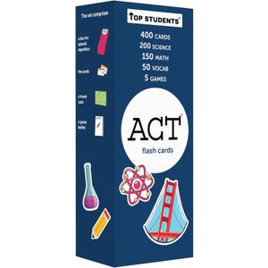 ACT Flash Cards 2026 | 400 ACT Math and Science Flash Cards | Vocab Cards | Prep Cards | Board Games | Test Prep Flashcards | ACT Study Kit for Classroom and Home