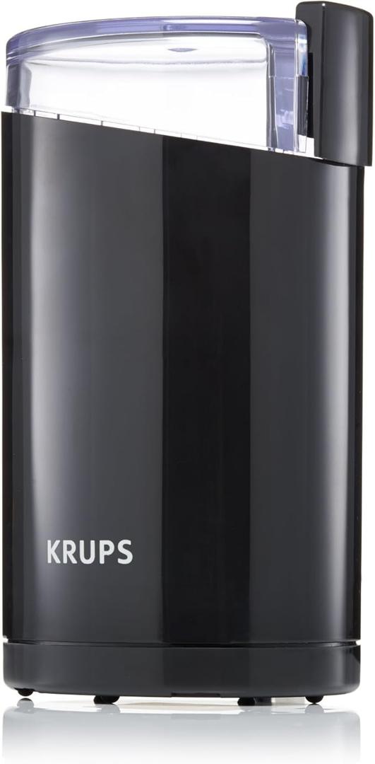 KRUPS Precision Electric Coffee Grinders, 3 oz Capacity, 200W Motor, Stainless Steel Blades for Uniform Grinding of Beans, Herb and Nuts, Coffee and Spice Grinder Electric, (Black)