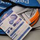 Peradix Paddling Pool for Kids & Pets Infant Ball Pit Tent, Baby Beach Tent, Toddler Wading Pool UV Sun Shelter Canopy with Mosquito Net, Portable Pop Up Tent Summer Beach Toys for Child (Blue-orange)