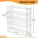 25 Monster Trucks Display Case for 1:64 Scale Monster Trucks, 5-Tier Clear Monster Truck Storage Organizer, Wall Mount Display Shelf Holds 25 Trucks, Toy Car Display Case for Collectors & Kids