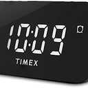 Timex Alarm Clock with Large Display, Digital Alarm Clock for Bedroom Includes 120V Universal Power Adapter (T121B - Black)
