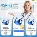 Dental Ultrasonic Retainer Cleaner Machine - 45kHz Cleaning Pod for Dentures, Mouth Guard, Aligner, Night Guard, Toothbrush Heads & Jewelry, 4 Cleaning Modes, Digital Timer, 200ML Capacity, White